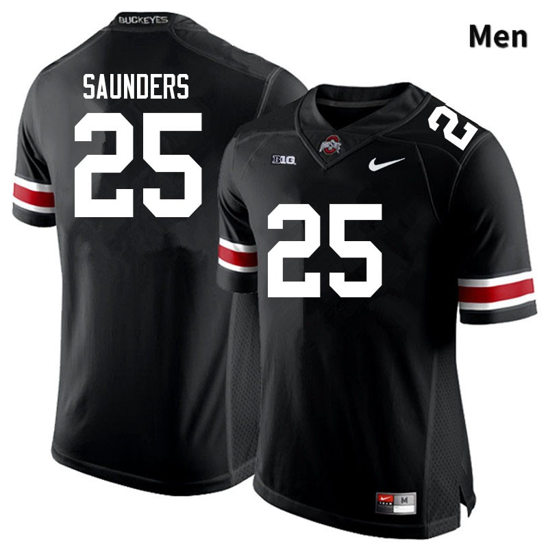 Ohio State Buckeyes Kai Saunders Men's #25 Black Authentic Stitched College Football Jersey